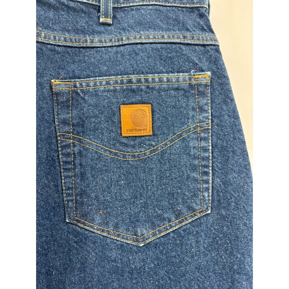 Carhartt B17 Relaxed Fit Tapered Leg Jeans Mens 38x34 Blue Denim Workwear NWT